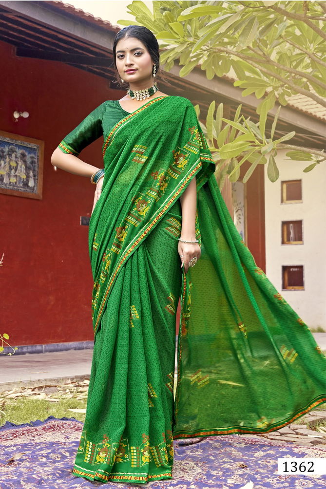 Grih Laxmi By Vallabhi Printed Daily Wear Georgette Sarees Wholesalers In Delhi